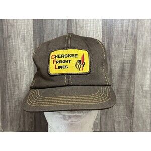 Vtg Cherokee Freight Lines trucking company patch SnapBack Hat adjustable HTF